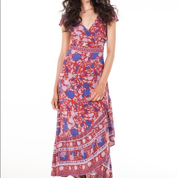 arnhem marigold wrap dress